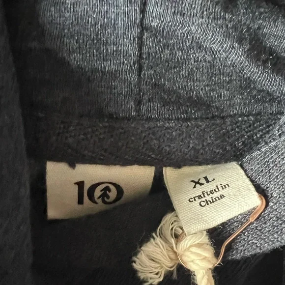 NWT Tentree Brand Two-Tone Hoodie in Blue and Brown size XL - Picture 3 of 3